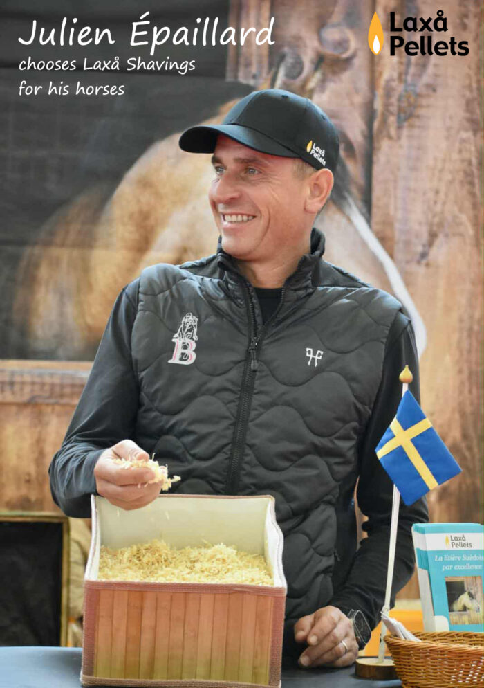 Julien Epaillard chooses 
Laxå Shavings for his horses
